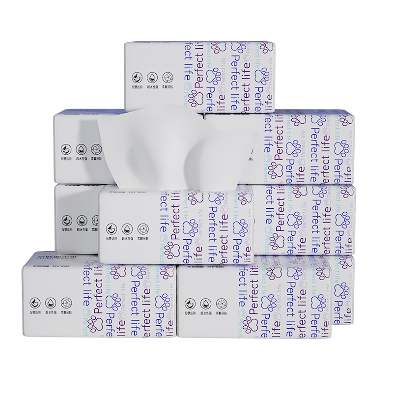 艾逸瑶选AYYX038-10原生木浆完美生活亲肤软抽纸360张10包（单位：提） 紫色