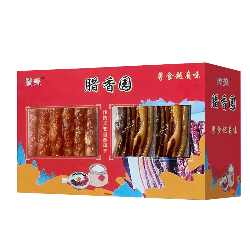 腊美-腊味礼盒800g-赠送手提袋（单位：袋） 红色