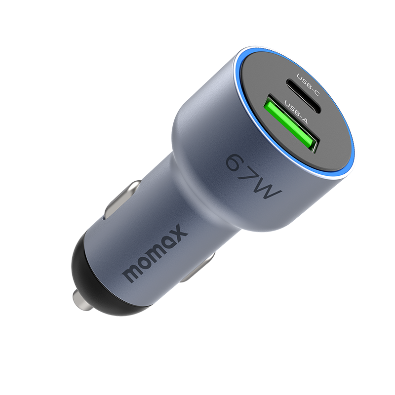Momax:精英双口车充(67W深空灰)UC16E 单位：个 深空灰
