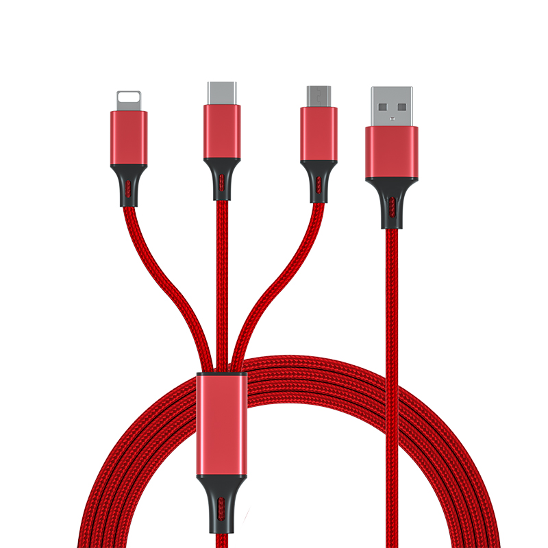 极时代一拖三充电线GT-3001单位：条 红色