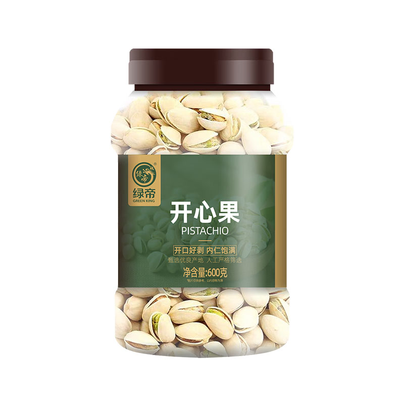 绿帝开心果罐装600g  单位：罐 自然色