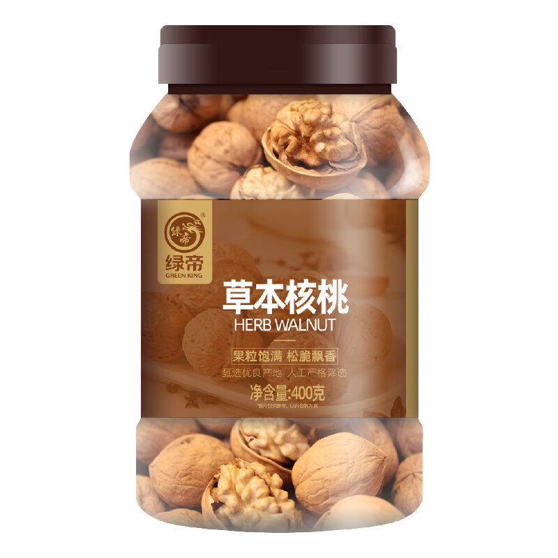 绿帝草本核桃罐装400g 单位：罐 自然色