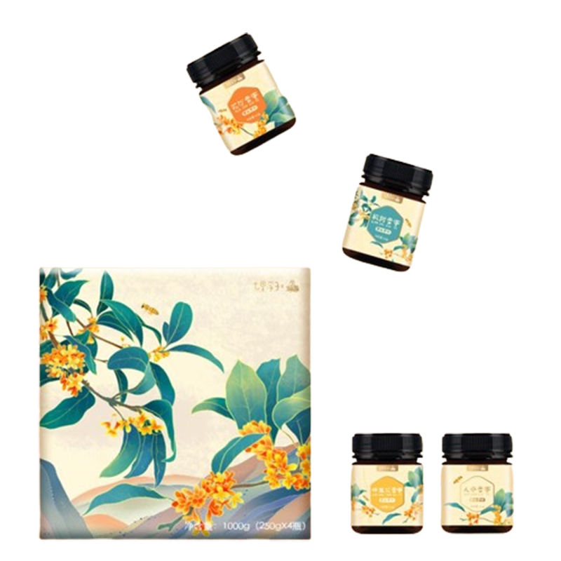 七里浮子 山海经花神雪蜜礼盒1000g 单位：瓶 黑色