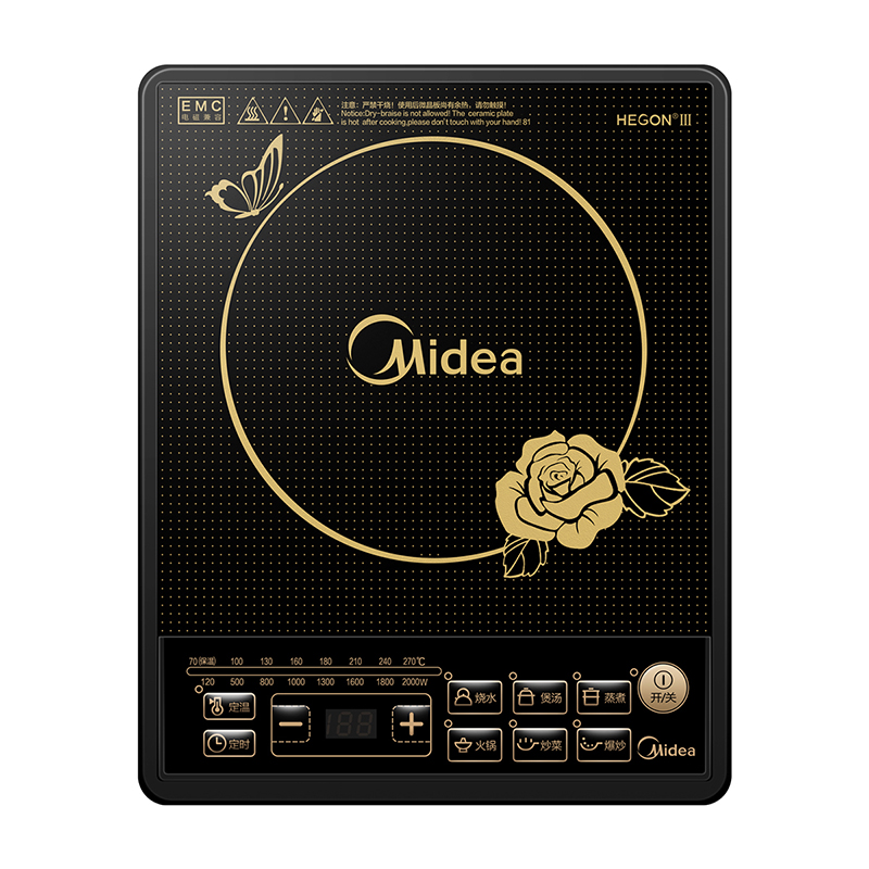 美的电磁炉C20-HK2002E 单位：台 黑色