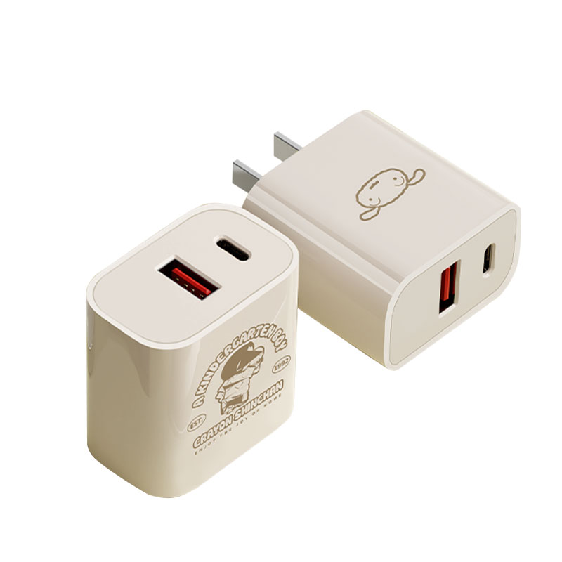 ROCK 蜡笔小新 T43 PD20W充电器 中规 Model No.RIC-389  单位：个 米白色