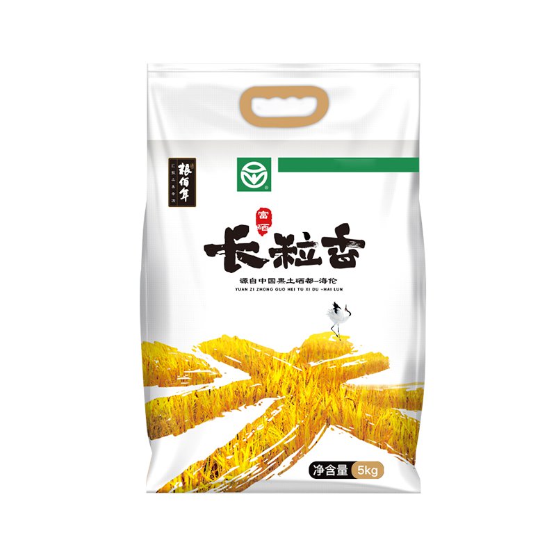 粮佰年 绿色富硒长粒香米5kg（扶贫助农产品）单位：袋 本白色