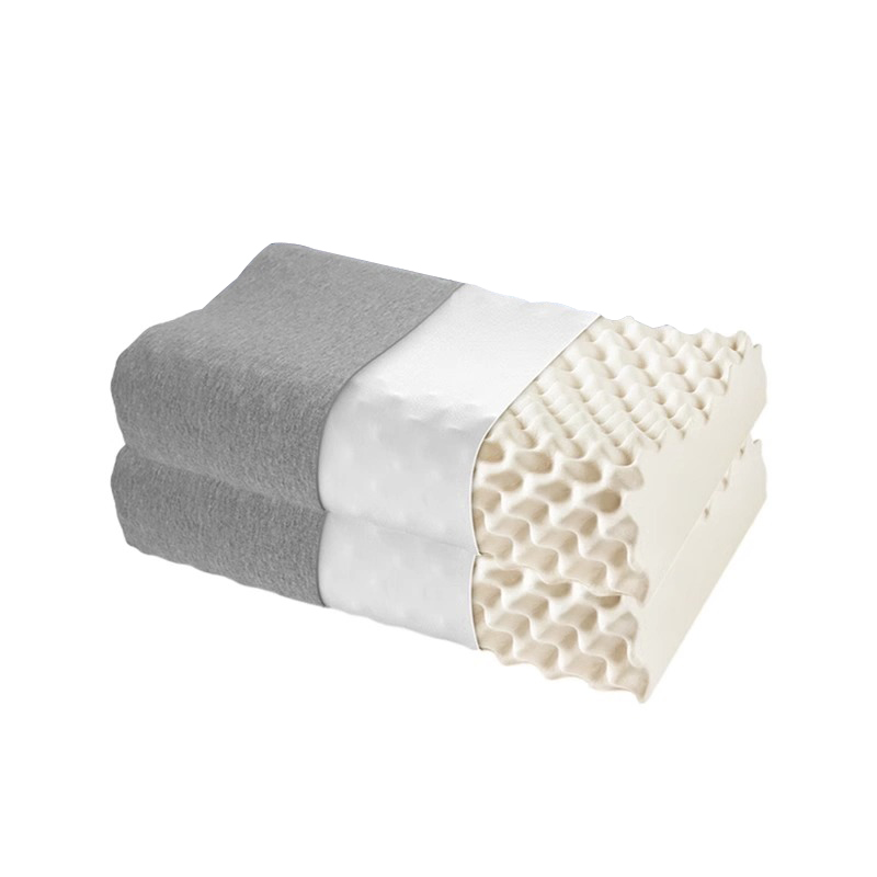 佳奥 泰国波浪颗粒乳胶枕 J13B01AB7*2  灰色 56*36*10-8CM 对装 灰色