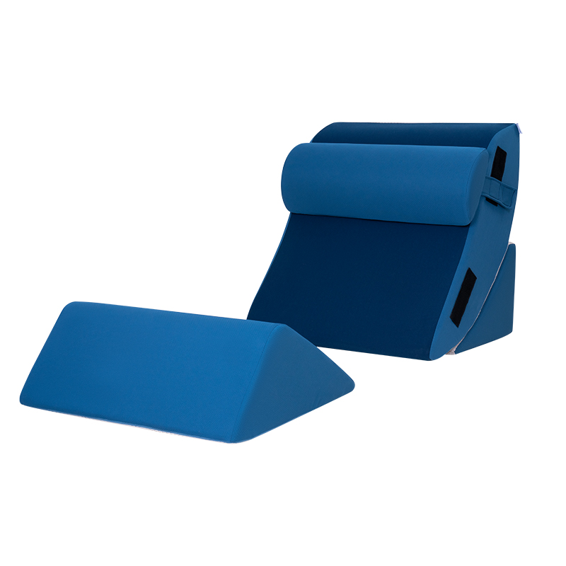 佳奥三角床头靠垫靠背垫床头软包靠垫大靠背老人孕妇靠枕床上靠垫 单位：套 蓝色