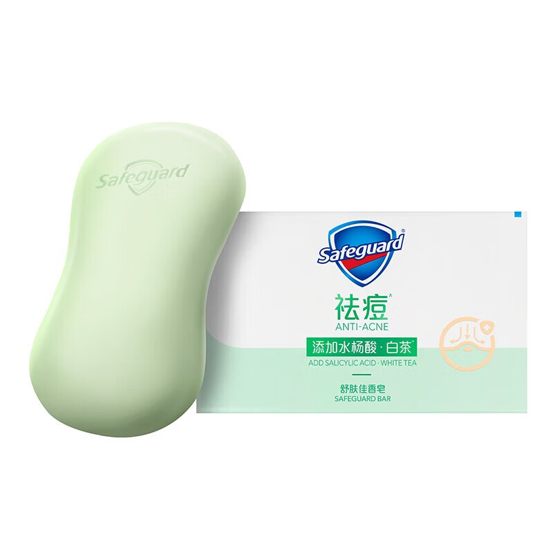 舒肤佳痘肌洁护除螨排浊皂清爽白茶108g（单位：块） 清新色