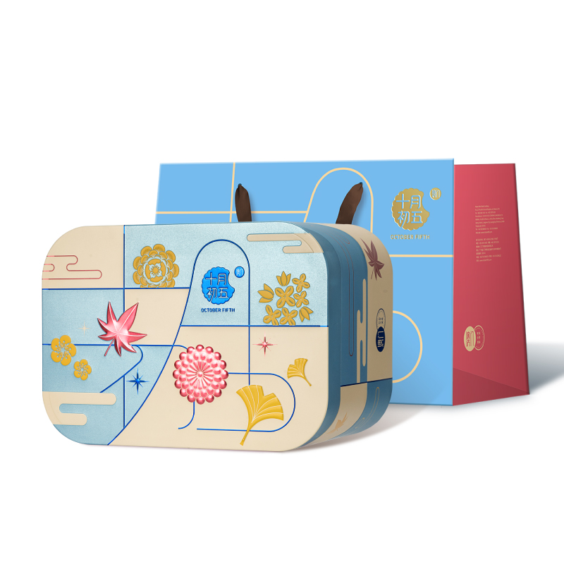 十月初五顺意福礼盒735g （铁盒）（单位：盒） 水蓝色
