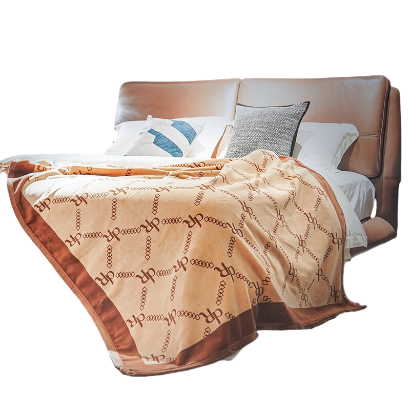 慕思（DeRUCCI）德芙绒面料毛毯被 褐色 150*200cm/1700g 单位：套 咖色