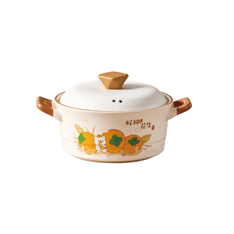 炊大皇好柿花生陶瓷煲3.2L CK73488  单位：只 白色