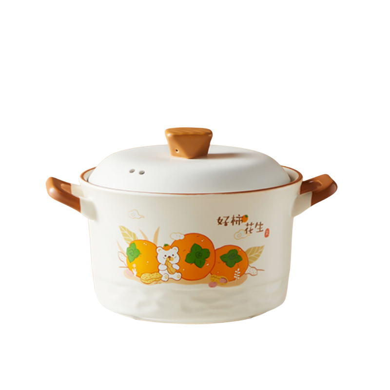 炊大皇好柿花生陶瓷煲4.2L CK73495  单位：只 白色