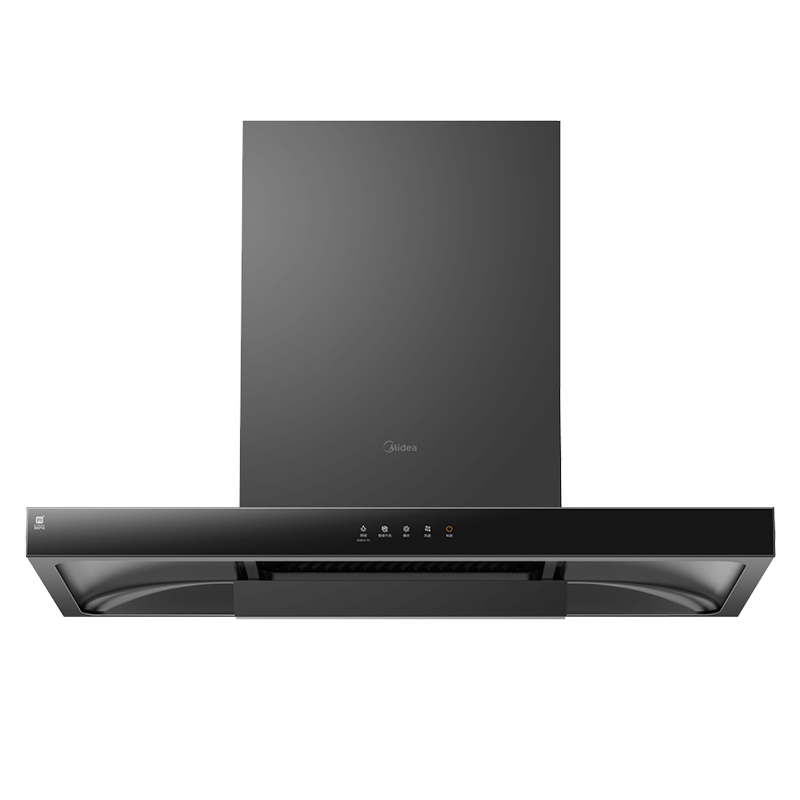 美的油烟机CXW-268-T201 T型烟机 (NFC+智能WiFi)触摸 冷轧板喷涂+玻璃单位：台 曜石黑