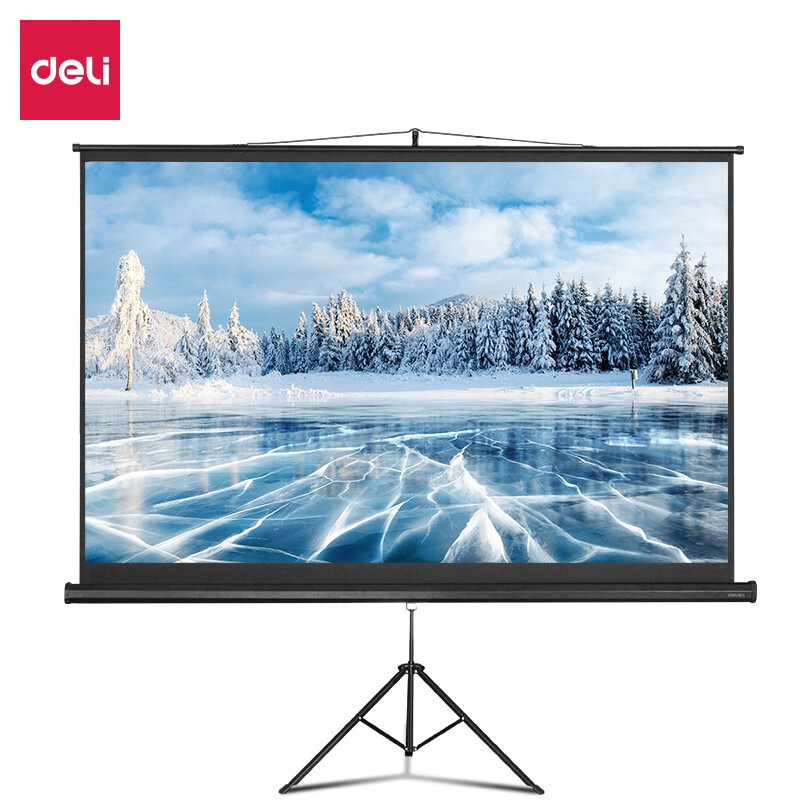 得力50496支架投影幕(120英寸16:10)(黑色)单位：个 黑色