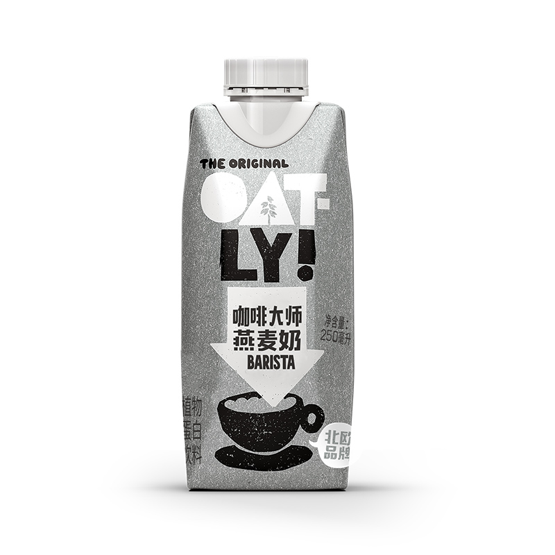 Oatly噢麦力咖啡大师燕麦奶250ml*18 灰色