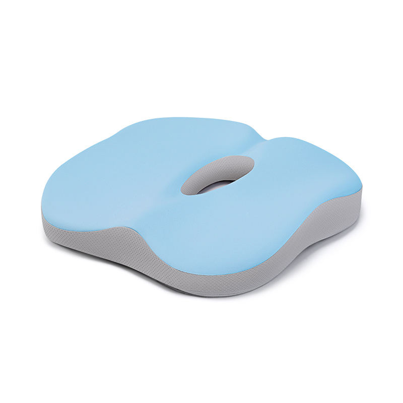 佳奥 马卡龙幸运坐垫  办公久坐神器记忆棉夏天透气美臀椅子屁股座垫屁垫单位：个 海盐蓝