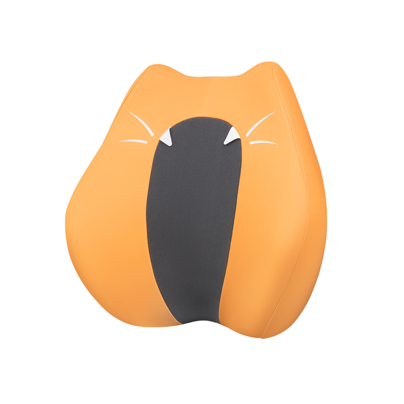 佳奥 猫猫靠垫卡通款 不带小鱼干 普通基础腰垫  单位：个 黄色