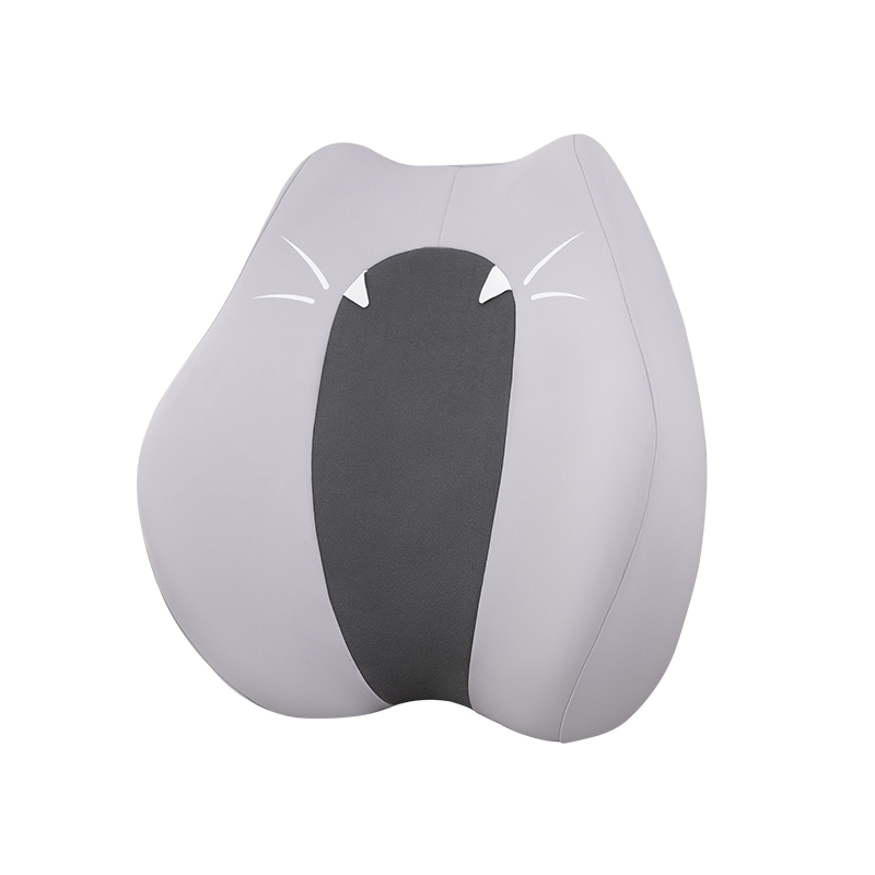 佳奥 猫猫靠垫卡通款 不带小鱼干 普通基础腰垫  单位：个 灰色