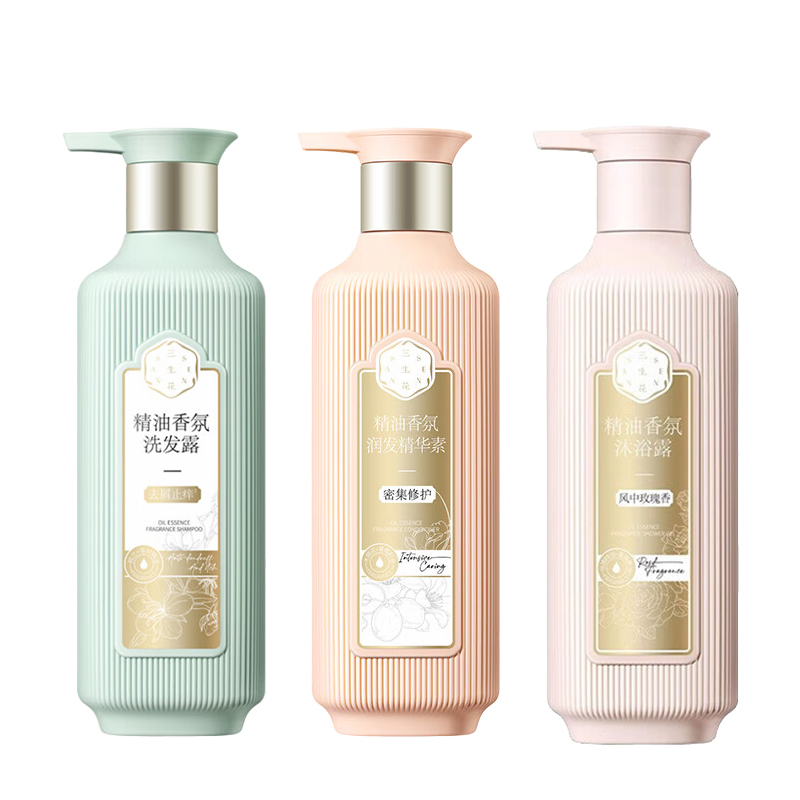 三生花洗护组合（去屑洗发露500ml+玫瑰沐浴露500ml+修护润发素500ml）（单位：套） 象牙色