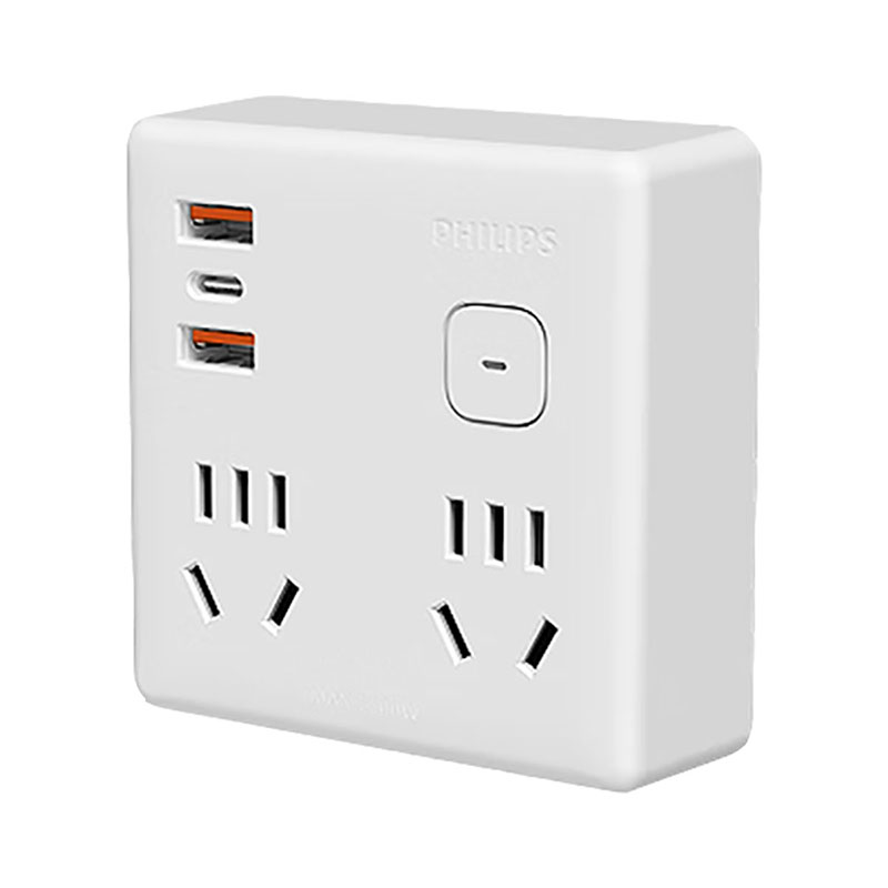 飞利浦（PHILIPS）PD20W苹果快充86型转换插座SPB8040W  单位：个 本白色