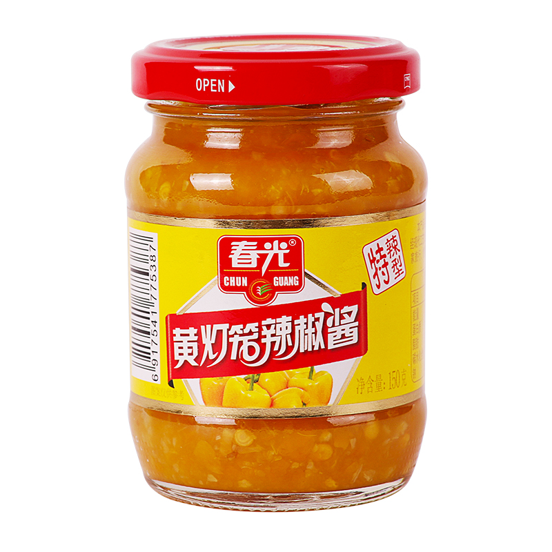 春光灯笼辣椒酱(特辣)150G*2瓶 象牙色