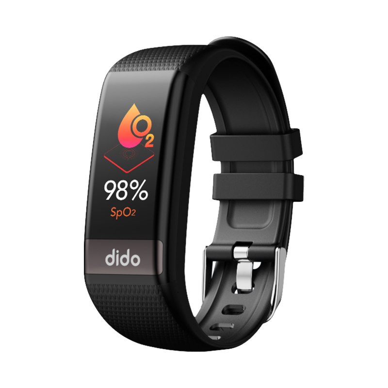 dido R20S血糖趋势评估智能手环远程关爱中老年人心率血氧睡眠全天监测男女运动手腕表  单位：个 黑色