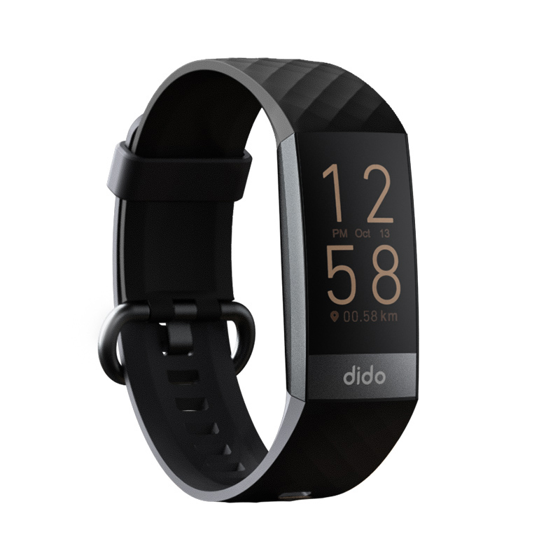 dido24h血压血糖风险评估心率血氧测量仪手环监测仪智能手表睡眠心脏健康跑步男女老人【双核高精准】 黑色
