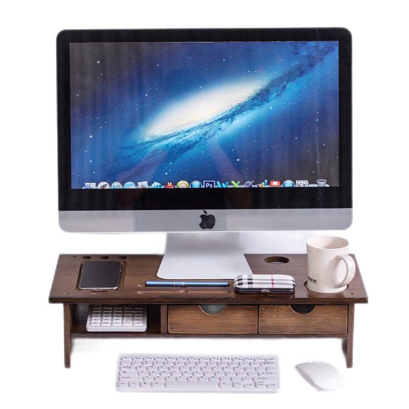 倍方 72730 56*24*14cm 多功能显示器增高架 胡桃木色（单位：个）