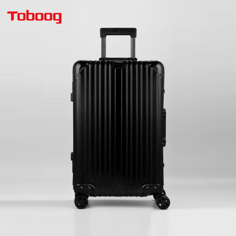 TOBOOG/途帮铝镁合金简约品质行李箱铝框箱拉杆箱万向轮旅行箱JH1001  单位：个 黑色 28寸