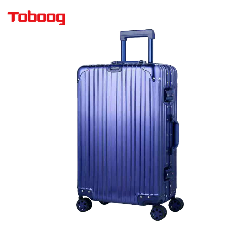 TOBOOG/途帮铝镁合金简约品质行李箱铝框箱拉杆箱万向轮旅行箱JH1001  单位：个 蓝色 24寸