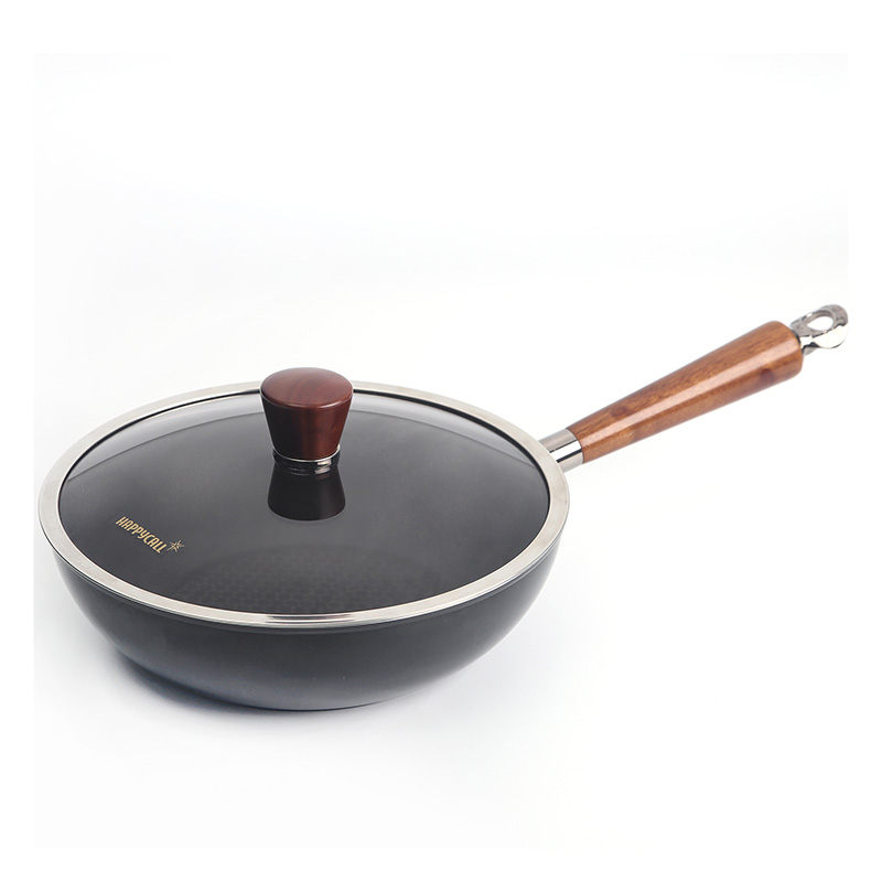 HAPPYCALL 3001-0250 石墨烯超导不粘炒锅 尺寸：30CM（单位：个） 黑色