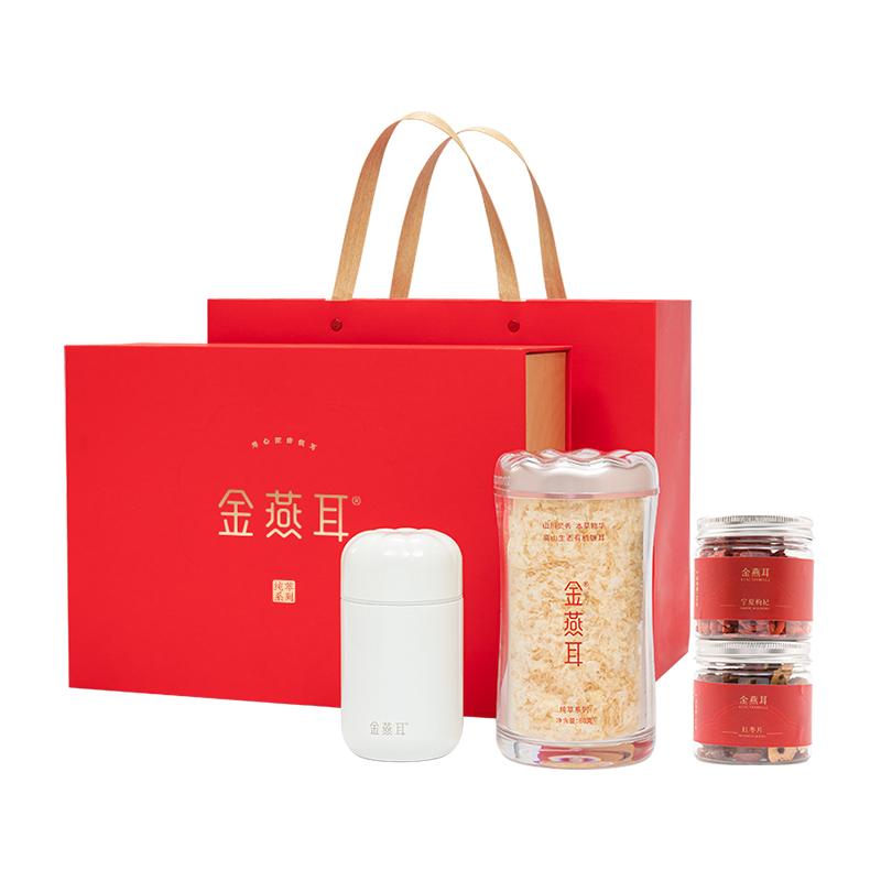 金燕耳 纯萃_银耳80g红色礼盒组合（红枣+枸杞） （单位：组）红色