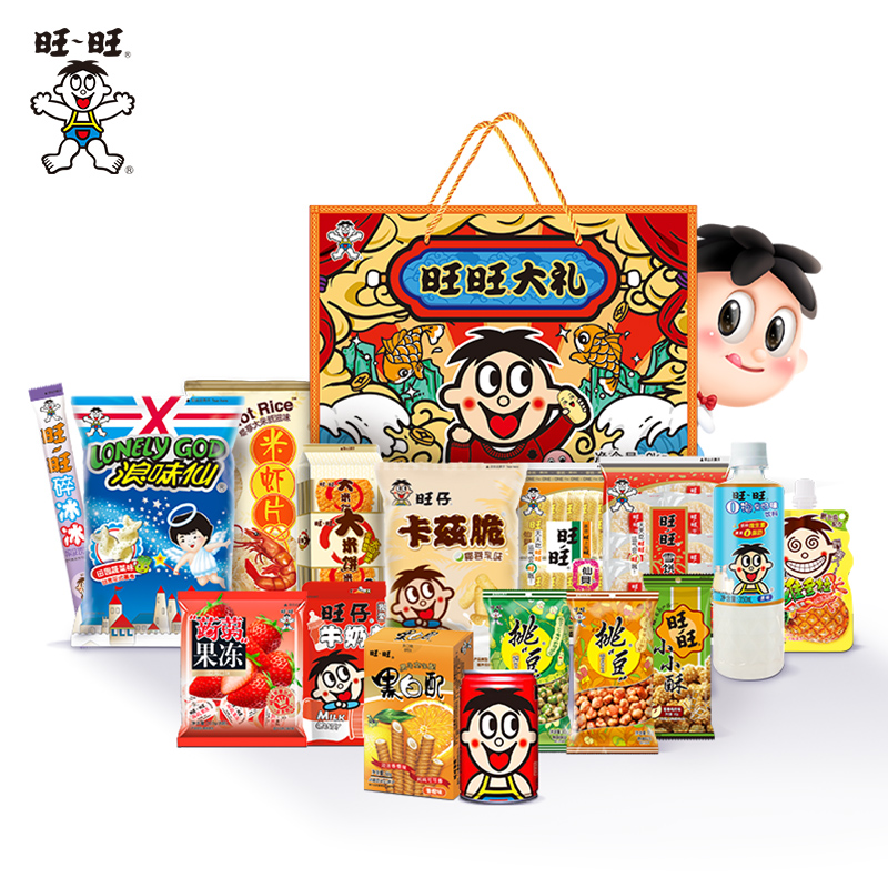 旺旺 零食大礼盒2KG 单位：盒 红色 2kg