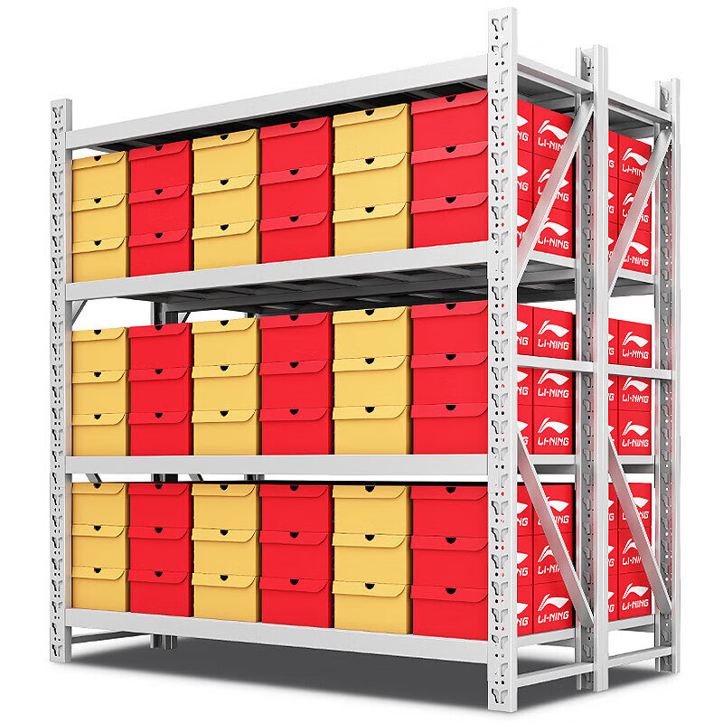 维仕蓝仓储货架重型厂房仓库货架-灰白色四层货架2000*500*3200mm每层承重1吨  单位：张 浅灰色