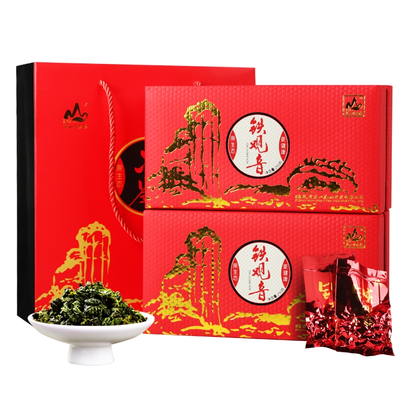 茗山生态茶 正宗安溪铁观音 雅韵茶叶礼盒装 500克/2单位：盒 红色