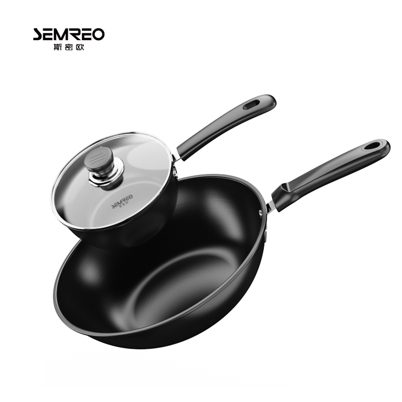 斯密欧 福满多纯铁两件套MR-628（奶锅19cm  炒锅32cm）单位：套 MR-628