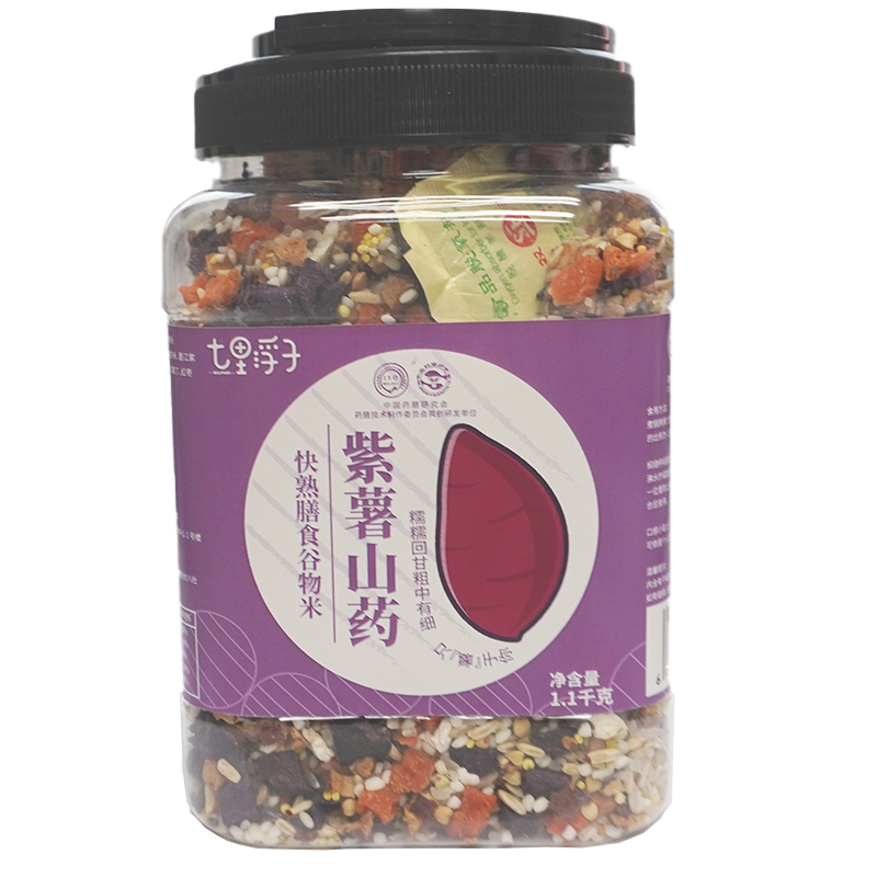 七里浮子15分钟快熟紫薯山药膳食粥料1.1kg 罐