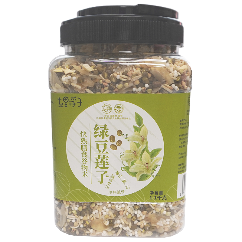 七里浮子15分钟快熟绿豆莲子膳食粥料1.1kg 罐