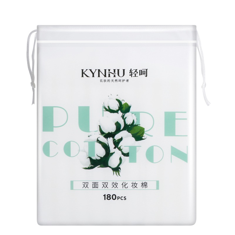 轻呵双面双效化妆棉-180片厚款，100% 纯棉  单位：包 白色