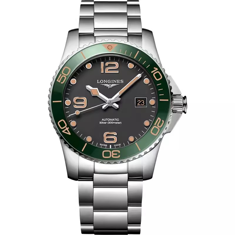 浪琴（LONGINES） 康卡斯潜水系列 机械钢带男表 L3.781.4.05.6 单位：块 黑色