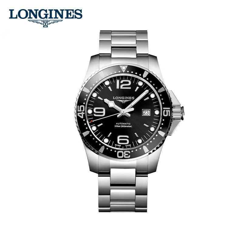 浪琴（LONGINES）康卡斯潜水系列 男表L3.841.4.56.6  单位：块 黑色