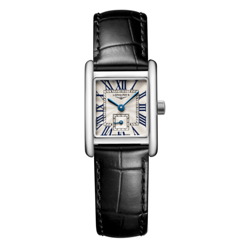 浪琴（LONGINES）迷你黛绰维纳系列 石英皮带女表 浪琴小方格L5.200.4.71.2单位：块 黑色