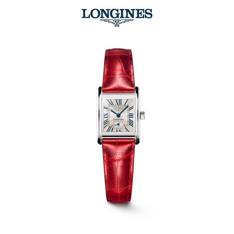 浪琴（LONGINES）迷你黛绰维纳系列 石英皮带女表 浪琴小方格L5.200.4.71.5单位：块 红色