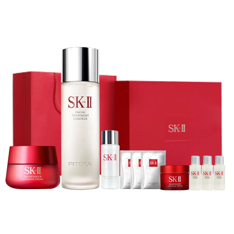 SK-II护肤精华露230ml+大红瓶面霜50g 礼盒套装（单位：套） 枫叶色