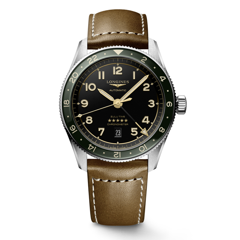 浪琴（LONGINES）先行者系列祖鲁时间 机械皮带男表L3.812.4.63.2  单位：块 黑色