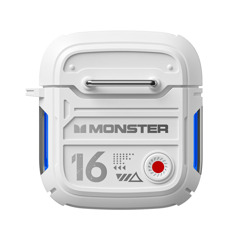 魔声（MONSTER）真无线蓝牙耳机舒适半入耳音乐运动长续航游戏低延迟通话降噪蓝牙5.3稳定连接/副 白色