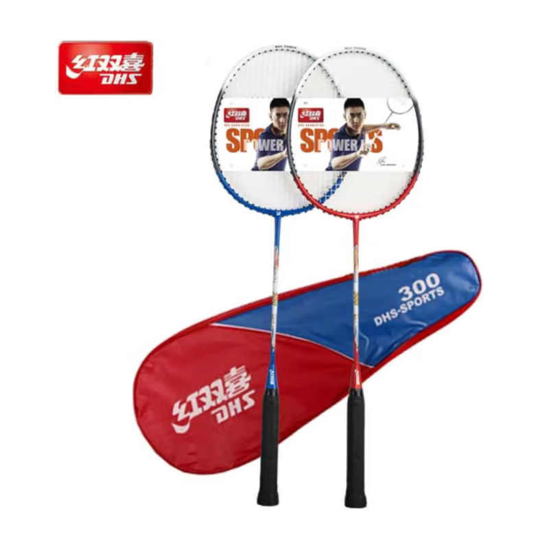 红双喜羽毛球拍双拍两支装 300型 单位：副 红色