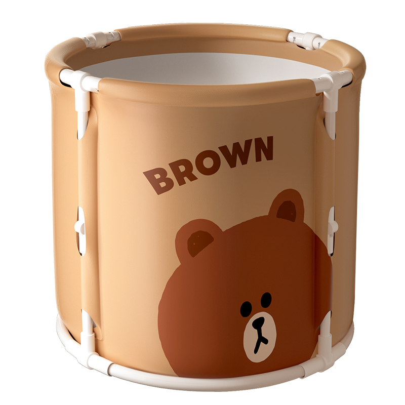 麒林&布朗熊 沐浴桶 棕色免安装布朗熊款 BJ2230903  单位：个 褐色