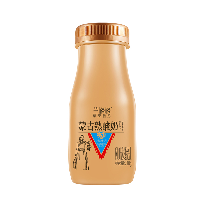 兰格格 熟酸奶210g*12（单位：箱） 琥珀色